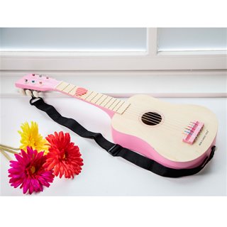 Toy guitar deluxe - natural/pink